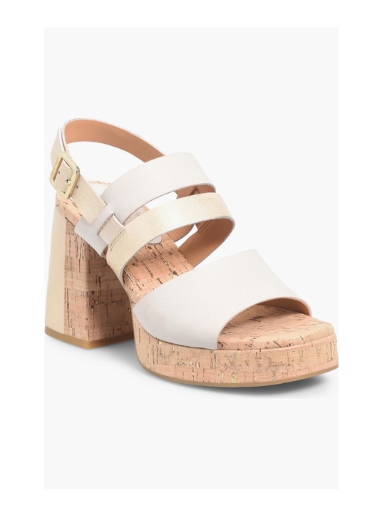 Kork-Ease Shoes - Kork-Ease Maxi Sandal Platform & Cork Natural Combo Cream, Tan & Gold Women’s 10